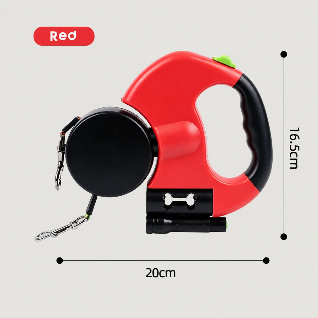 Dual Retractable Dog Leash for 2 Dogs | No-Tangle Double Dog Leash