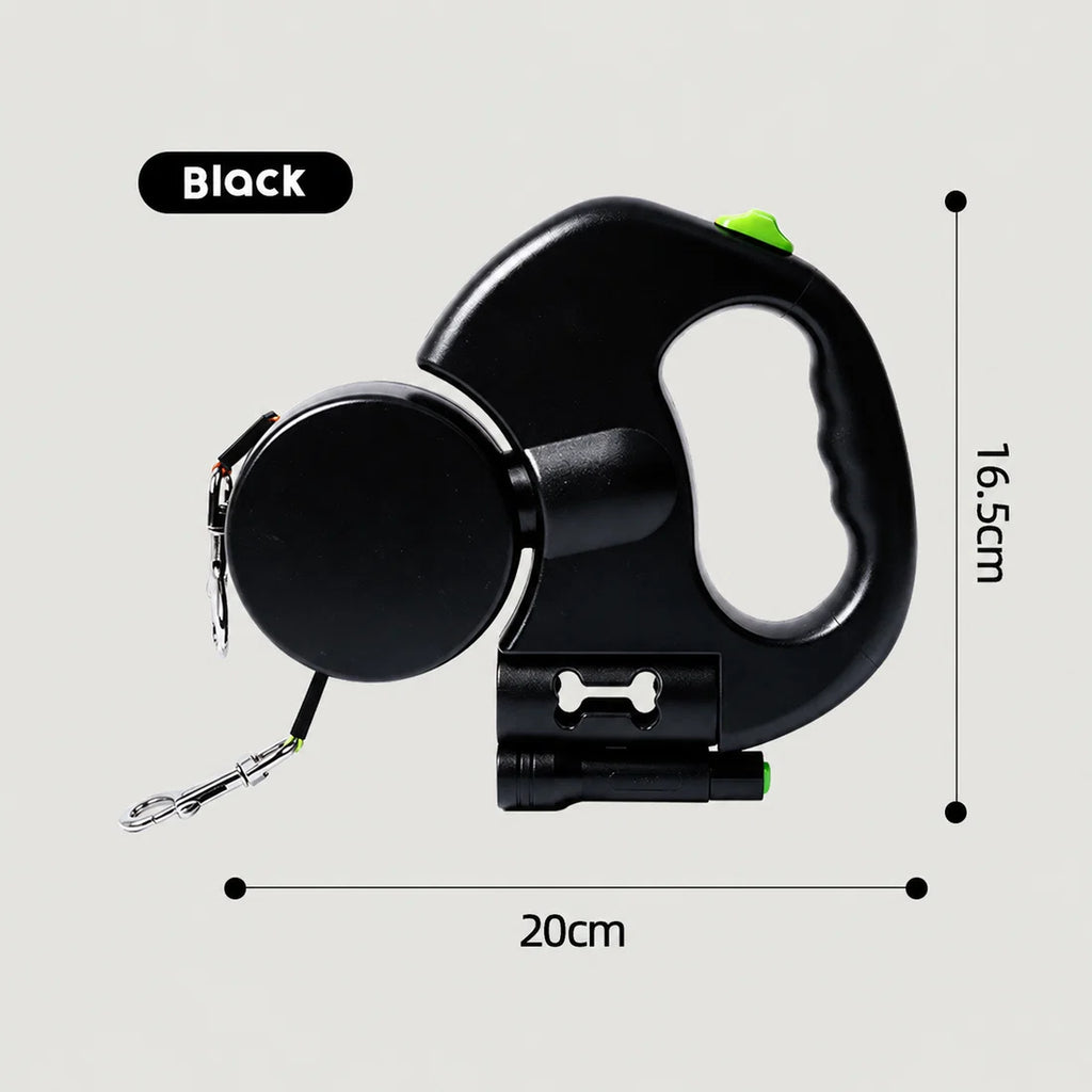 Dual Retractable Dog Leash for 2 Dogs | No-Tangle Double Dog Leash